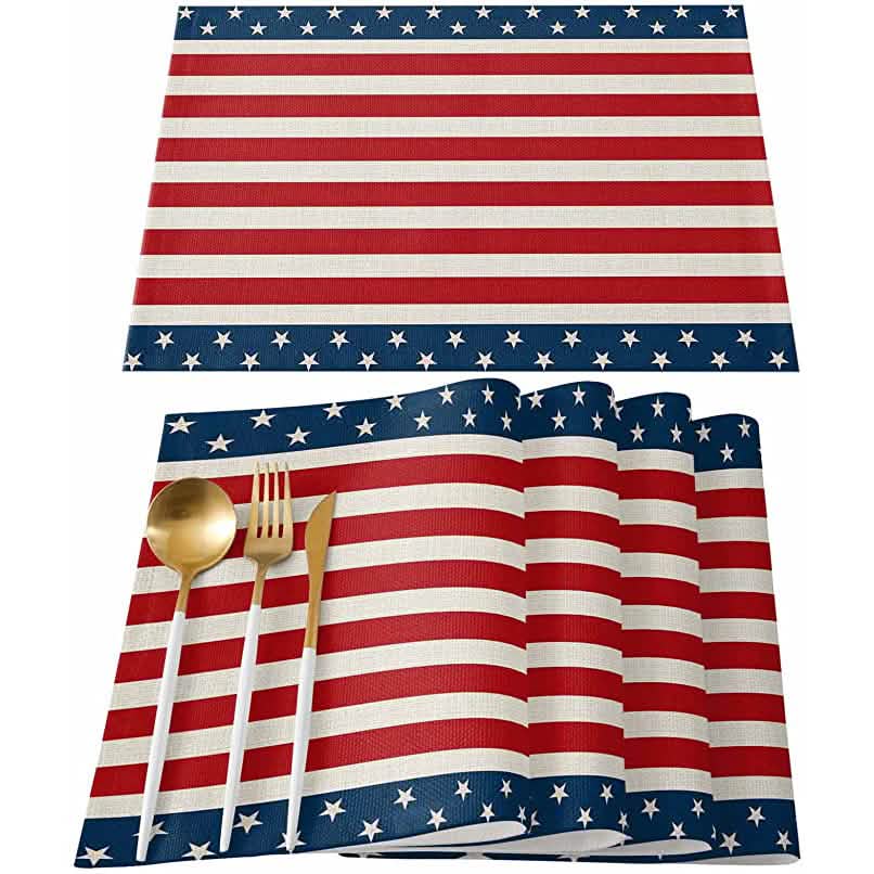 Patriotic Stars Placemats Set DailySale