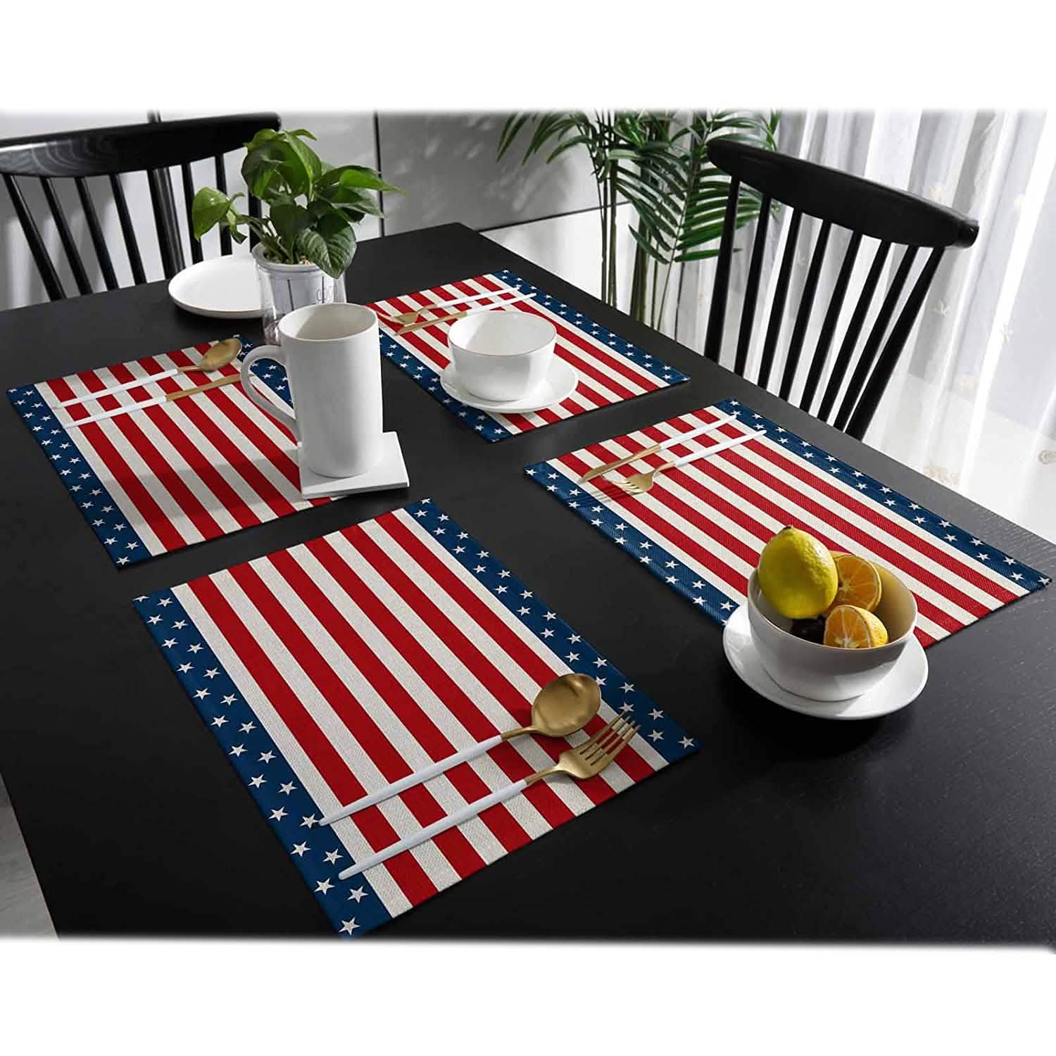Patriotic Stars Placemats Set DailySale