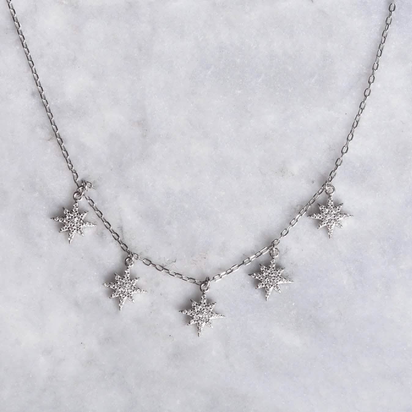 Pave CZ Star Drop Necklace DailySale