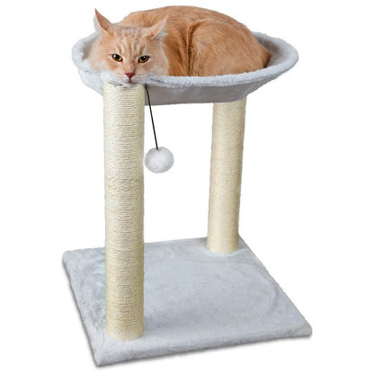 Paws & Pals 3-in-1 Cat Scratching Post with Hammock and Toy DailySale