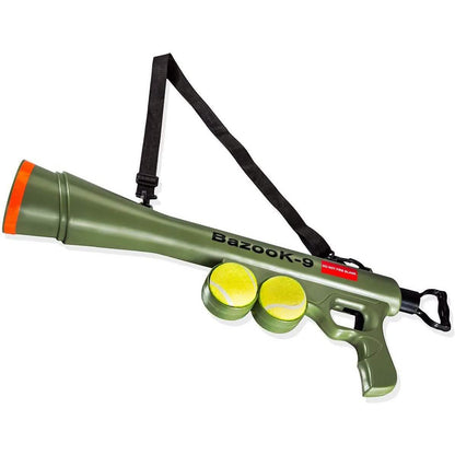Paws & Pals Bazook - 9 Tennis Ball Launcher Gun with 2 Squeaky Balls DailySale