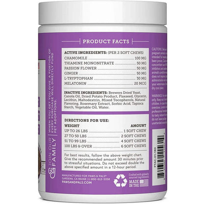 Paws & Pals Dog Calming Treats - Pet Anti Anxiety Supplement DailySale