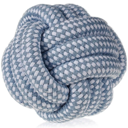 Paws & Pals Dog Chew Rope Cotton-Braided Fetch Teething Play Toy - Blue DailySale