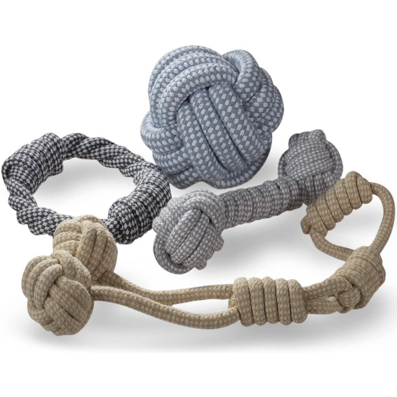 Paws & Pals Dog Chew Toys, Indestructible Cotton Braided Rope Toy DailySale