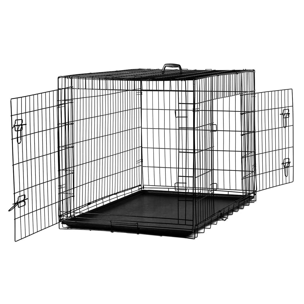 Paws & Pals Double Door Wire Dog Crate with Tray DailySale