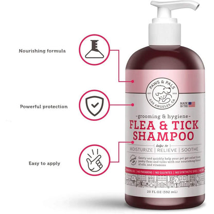 Paws & Pals Flea and Tick Shampoo for Dogs & Cats DailySale