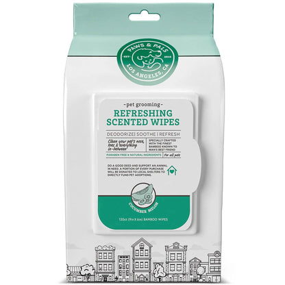Paws & Pals Pet Grooming Wipes Hypo-Allergenic Cleansing and Deodorizing DailySale