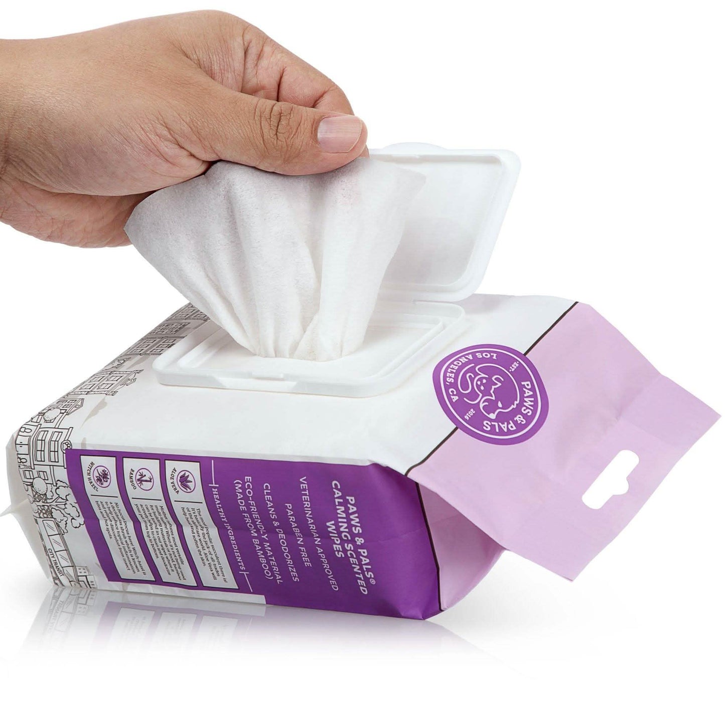 Paws & Pals Pet Grooming Wipes Hypo-Allergenic Cleansing and Deodorizing DailySale