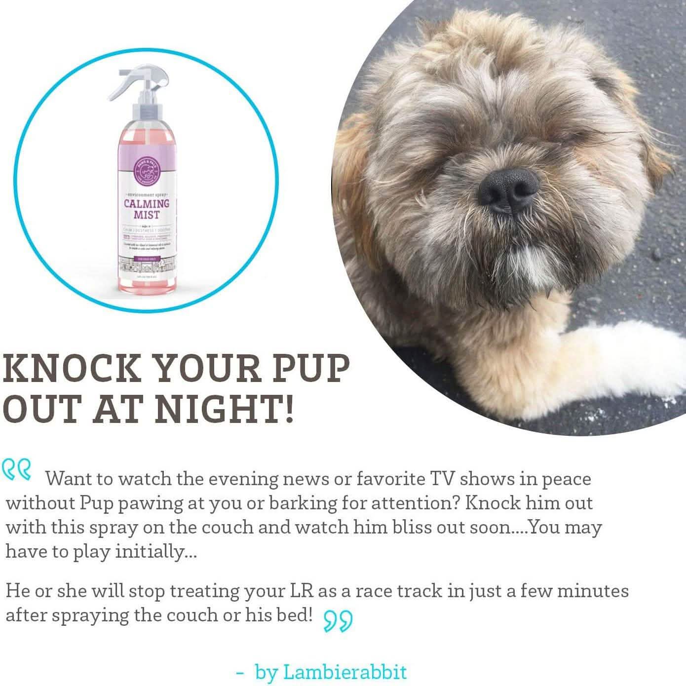 Paws & Pals Pet Natural Calming Spray Cologne or Chews Treat for Dogs and Cats DailySale