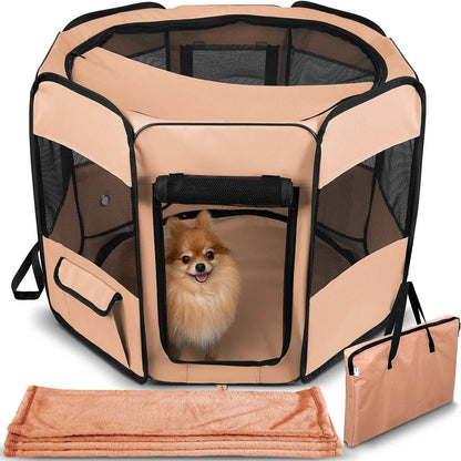 Paws & Pals Portable Pet Playpen with Blanket DailySale