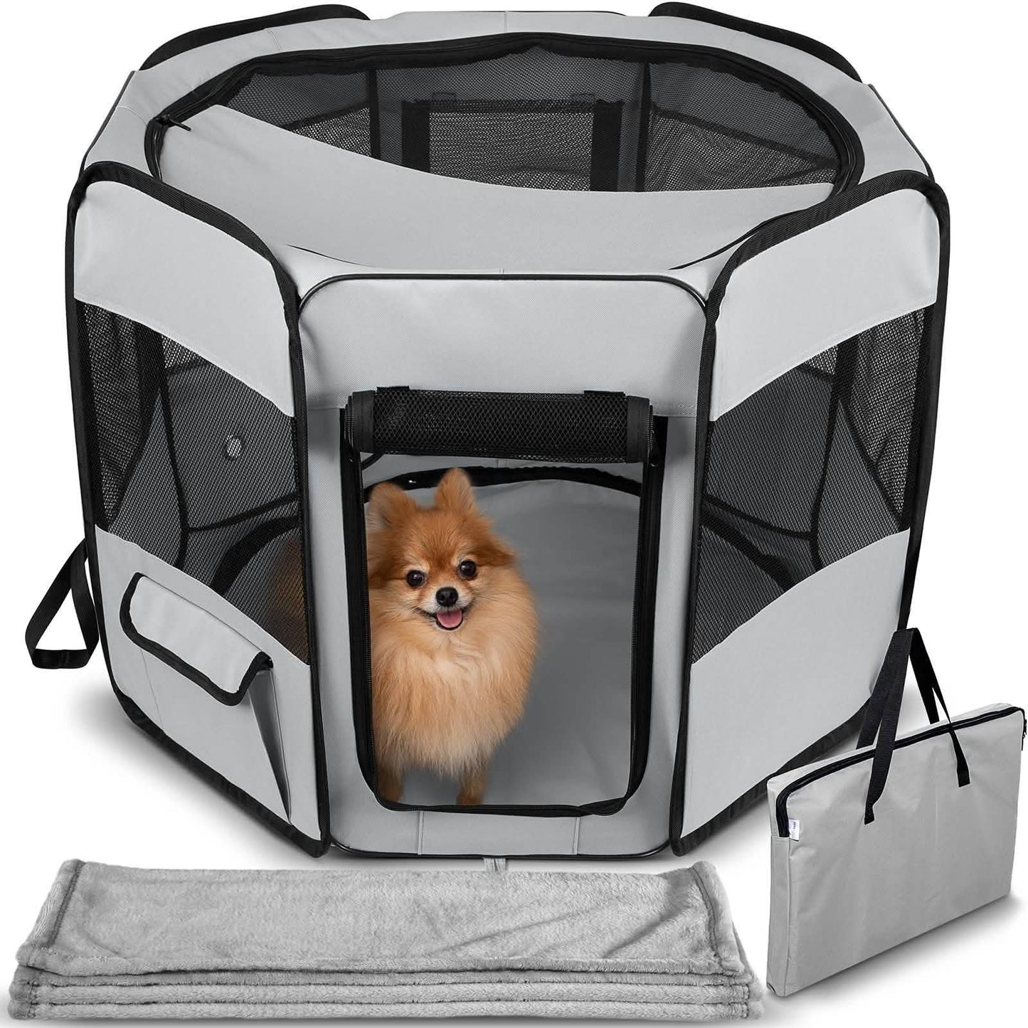 Paws & Pals Portable Pet Playpen with Blanket DailySale