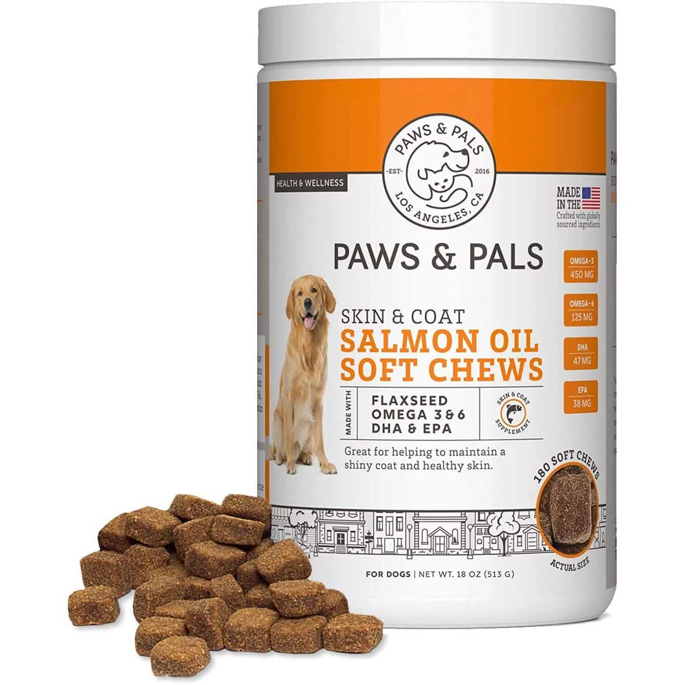 Paws & Pals Wild Alaskan Salmon Fish Oil Omega 3 and 6 for Dogs and Cats DailySale