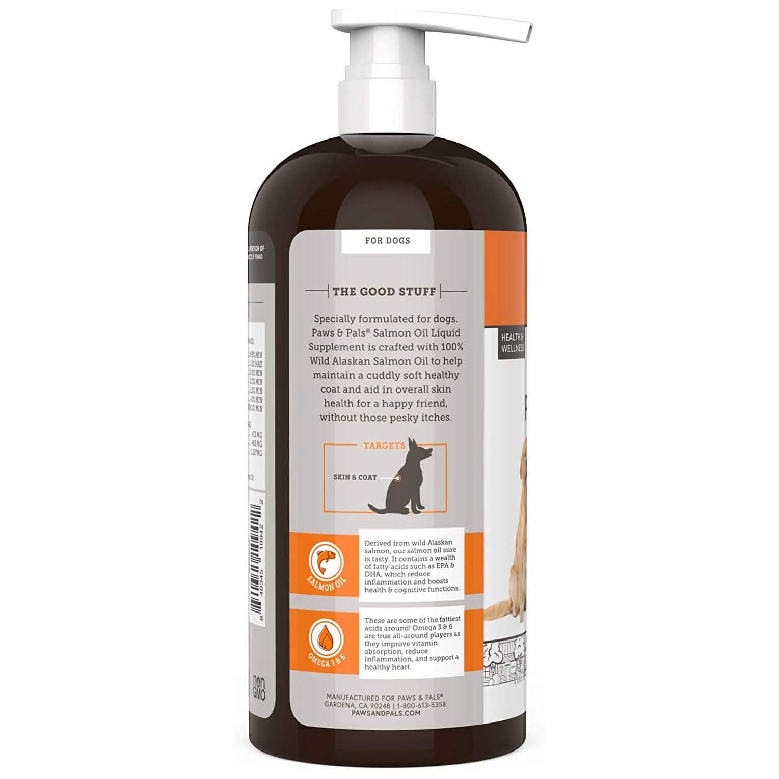 Paws & Pals Wild Alaskan Salmon Oil for Dogs and Cats - 32oz DailySale
