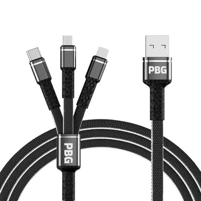 PBG 3-in-1 Cable Mesh/Nylon Braided HQ Multi Device Charging (Lightning, USB-C , Micro) DailySale