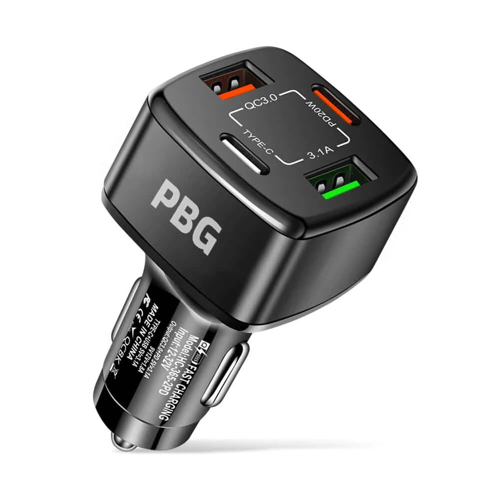 PBG 4 Port Car Charger 2 PD Ports and 2 USB Ports DailySale