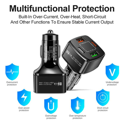 PBG 4 Port Car Charger 2 PD Ports and 2 USB Ports DailySale