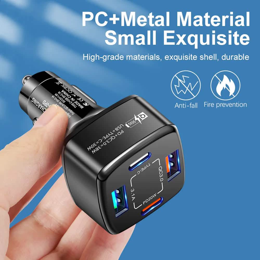 PBG 4 Port Car Charger 2 PD Ports and 2 USB Ports DailySale