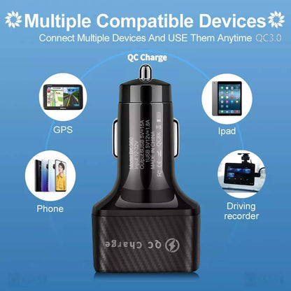 PBG LED 6-Port Car Charger and 10FT XL Zebra Lightning Cable Combo DailySale