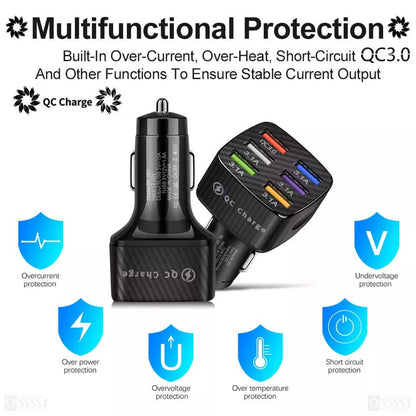 PBG LED 6-Port Car Charger Charge DailySale
