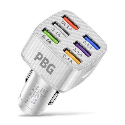 PBG LED 6-Port Car Charger Charge DailySale