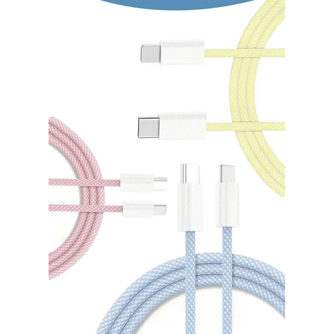 PBG Macaron USB-C TO C Cable's 3 (PD Type C to 8 Pin) DailySale
