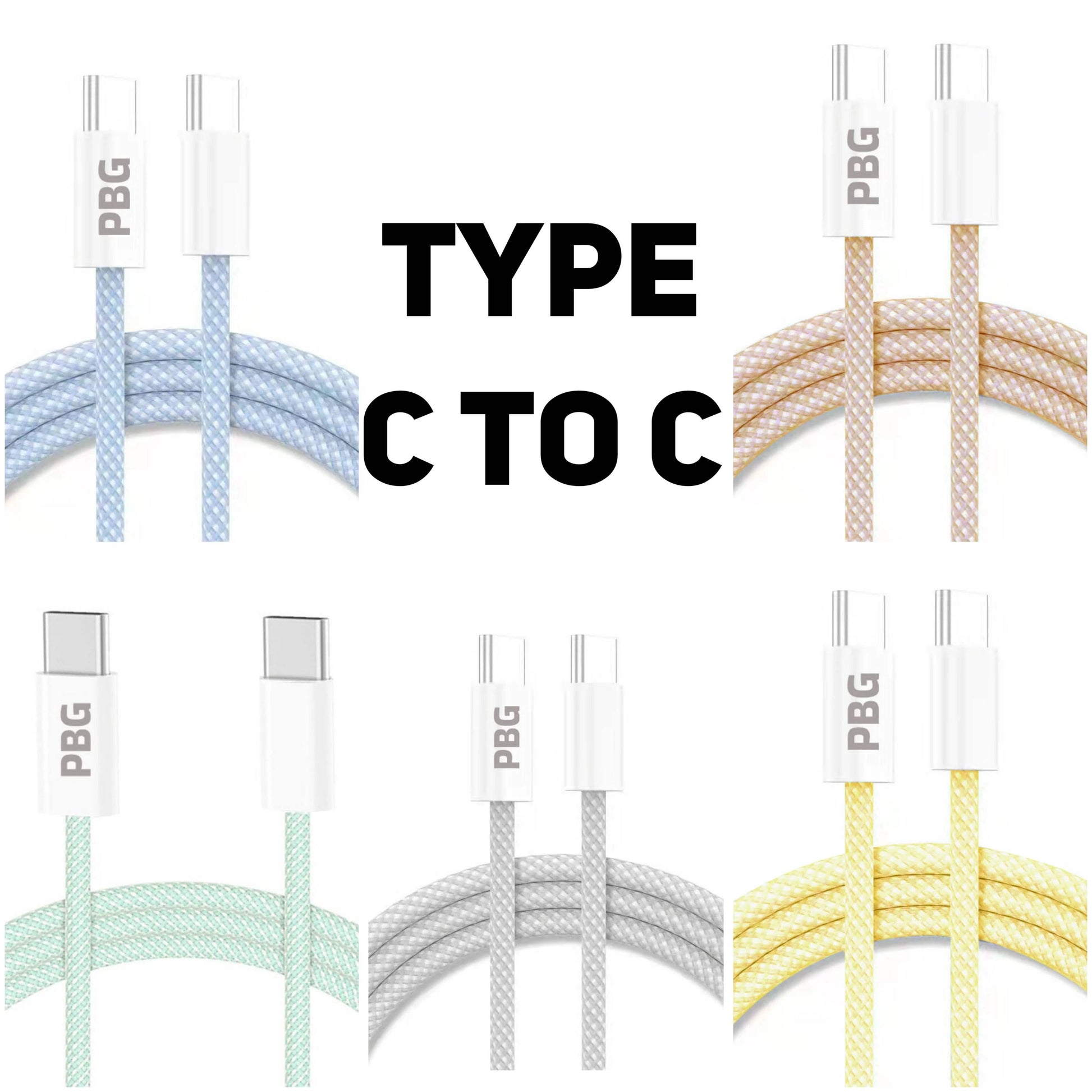 PBG Macaron USB-C TO C Cable's 3 (PD Type C to 8 Pin) DailySale