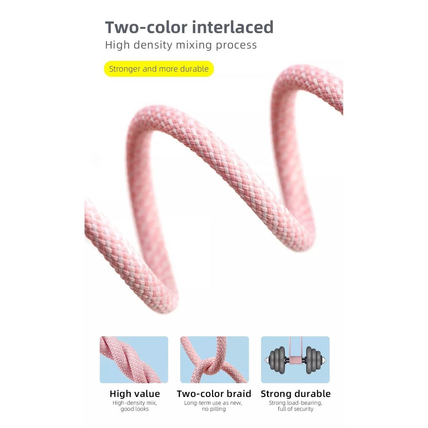 PBG Macaron USB-C TO C Cable's 3 (PD Type C to 8 Pin) DailySale