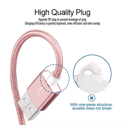 PBG XL 10Ft. Lightning Cable's Nylon Woven Protection DailySale