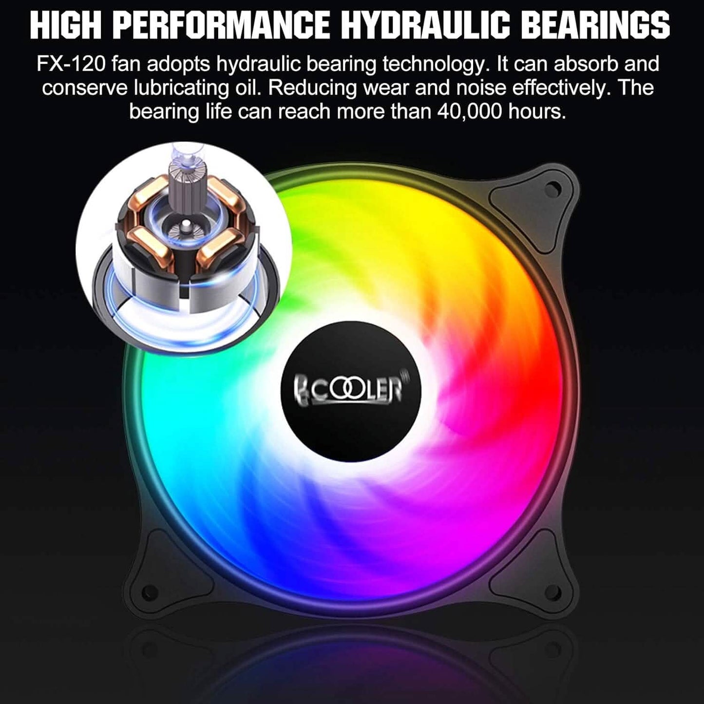 PCCOOLER 120MM Case Fan 3 Pack FX120 High Performance Cooling PC Fans  (Refurbished) DailySale