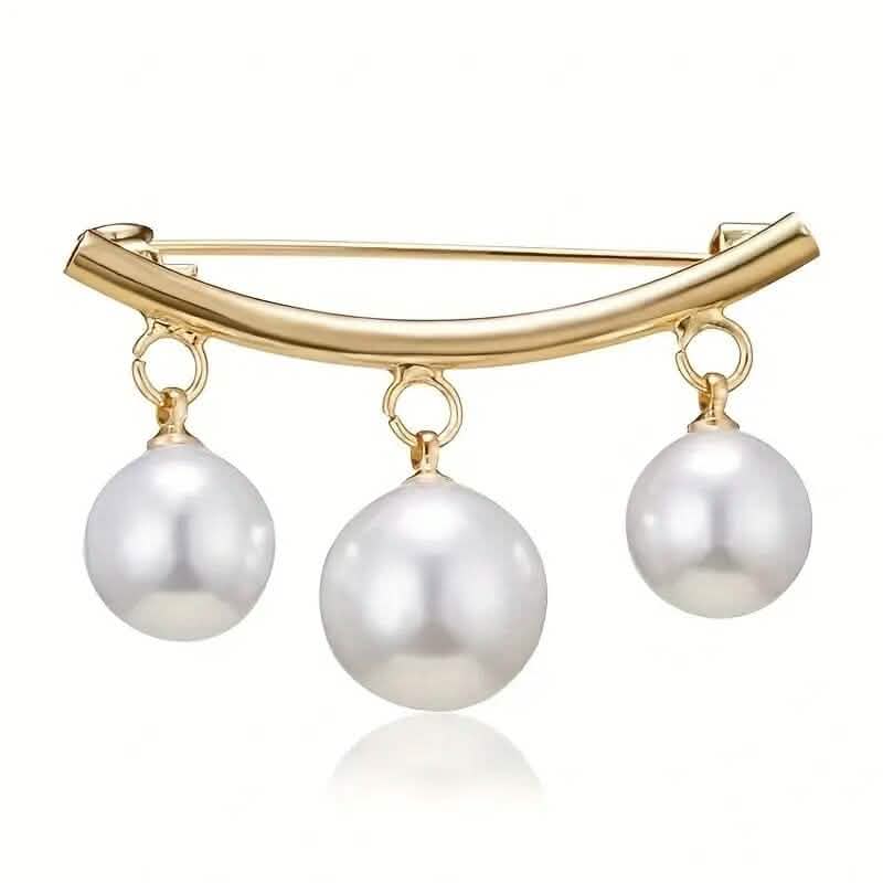 Pearl Fixed Collar Clip Charm Safety Pin DailySale