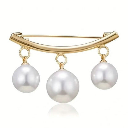 Pearl Fixed Collar Clip Charm Safety Pin DailySale