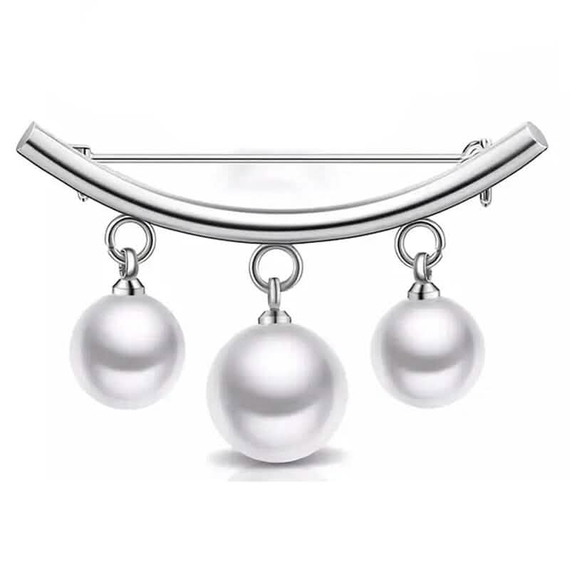 Pearl Fixed Collar Clip Charm Safety Pin DailySale