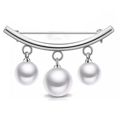Pearl Fixed Collar Clip Charm Safety Pin DailySale
