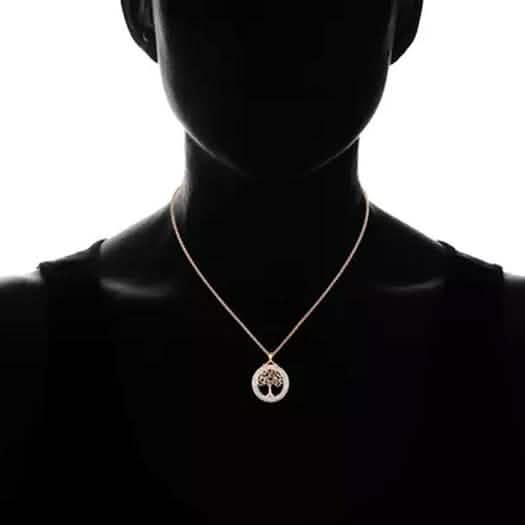 Peermont Tree of Life Necklace in White Fire Opal and Rose Gold Plating DailySale