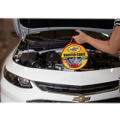 Pennzoil Jumper Cable 4 Gauge 25 Feet Heavy Duty Battery Booster with Travel Bag DailySale