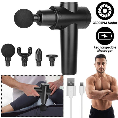 Percussion Digital Display Rechargeable Deep Tissue Vibration Massage Gun DailySale