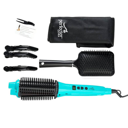 Perfecter Flat Iron Hair Straightener & Hot Round Brush 2-in-1 DailySale