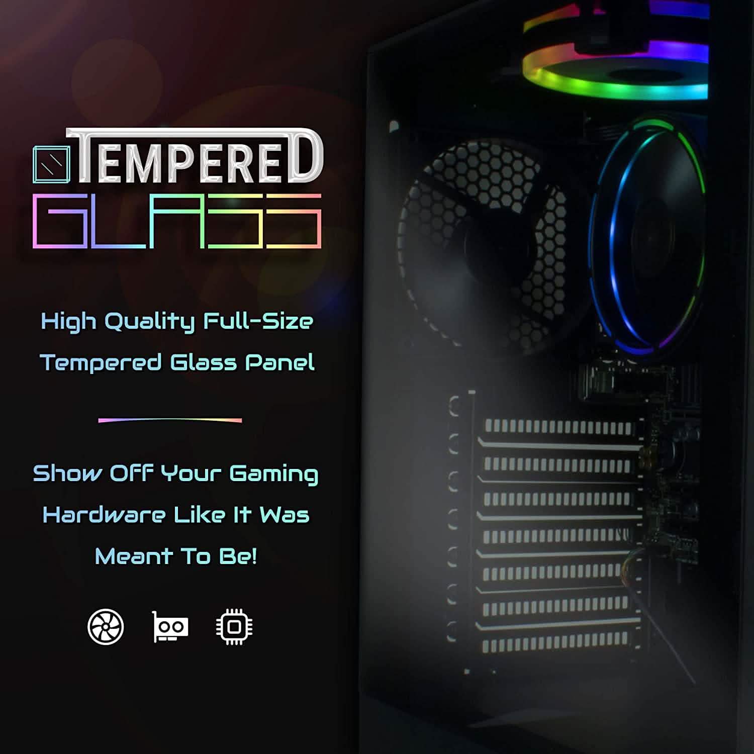 Periphio Centaur Prebuilt RGB Gaming Computer 16GB DDR4 RAM 500GB NVMe M.2 SSD + 1TB HDD (Refurbished) DailySale
