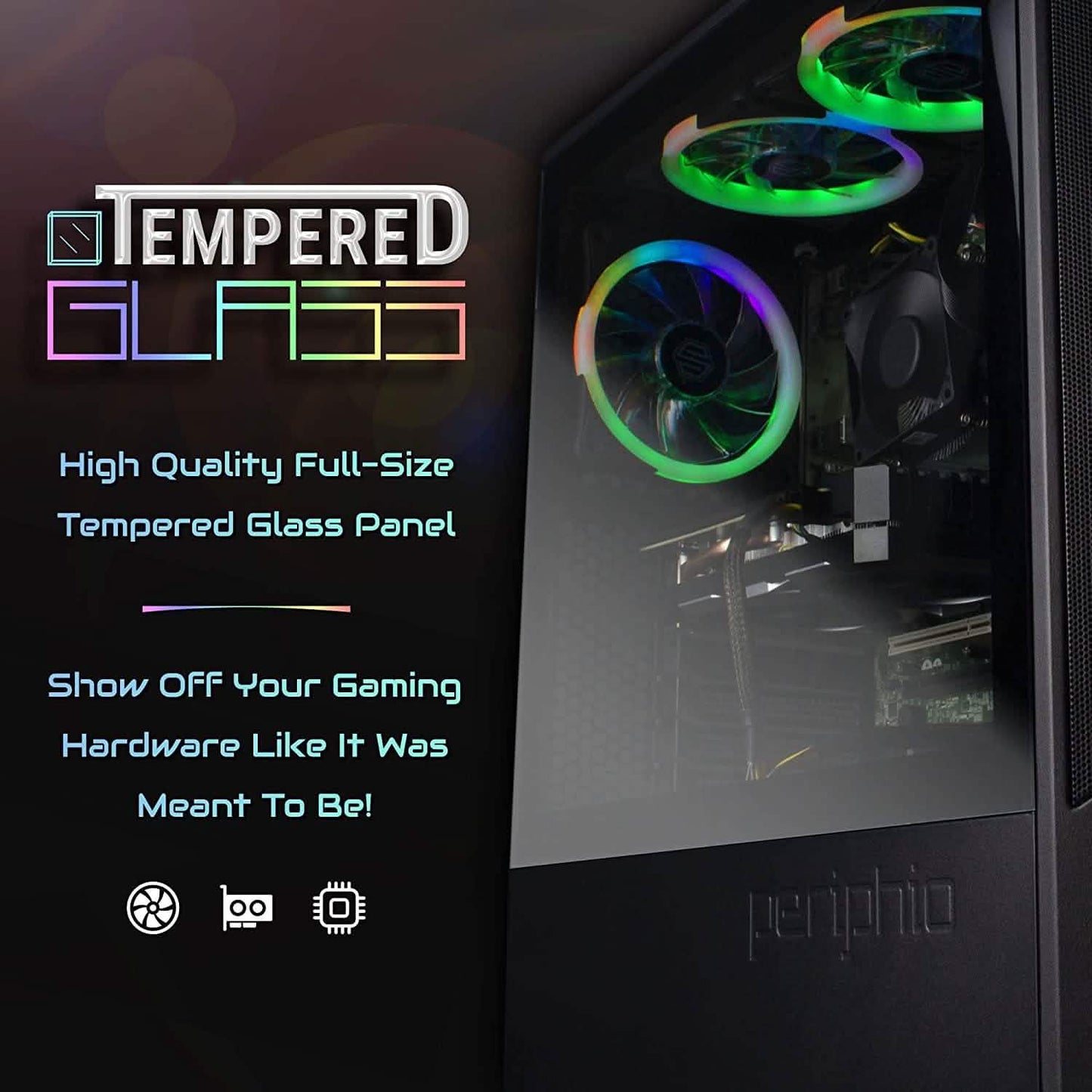 Periphio Ghoul Prebuilt Gaming PC Computer Tower 16GB RAM 120GB SSD + 500GB HDD (Refurbished) DailySale