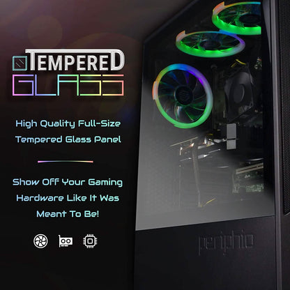 Periphio Ghoul Prebuilt Gaming PC Computer Tower 16GB RAM 120GB SSD + 500GB HDD (Refurbished) DailySale