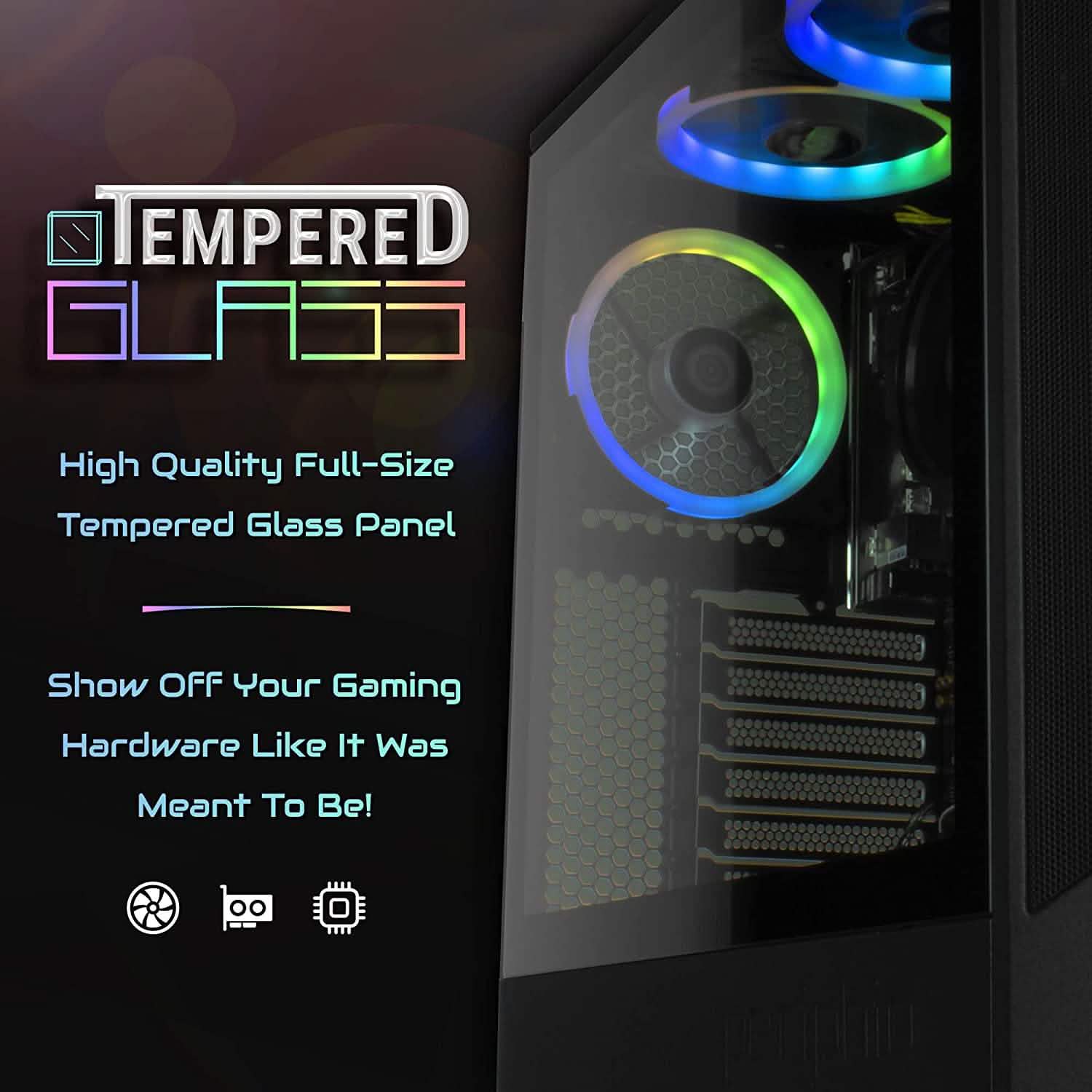 Periphio Reaper Gaming PC Computer 16GB DDR4 RAM 240GB SSD + 1TB HDD (Refurbished) DailySale