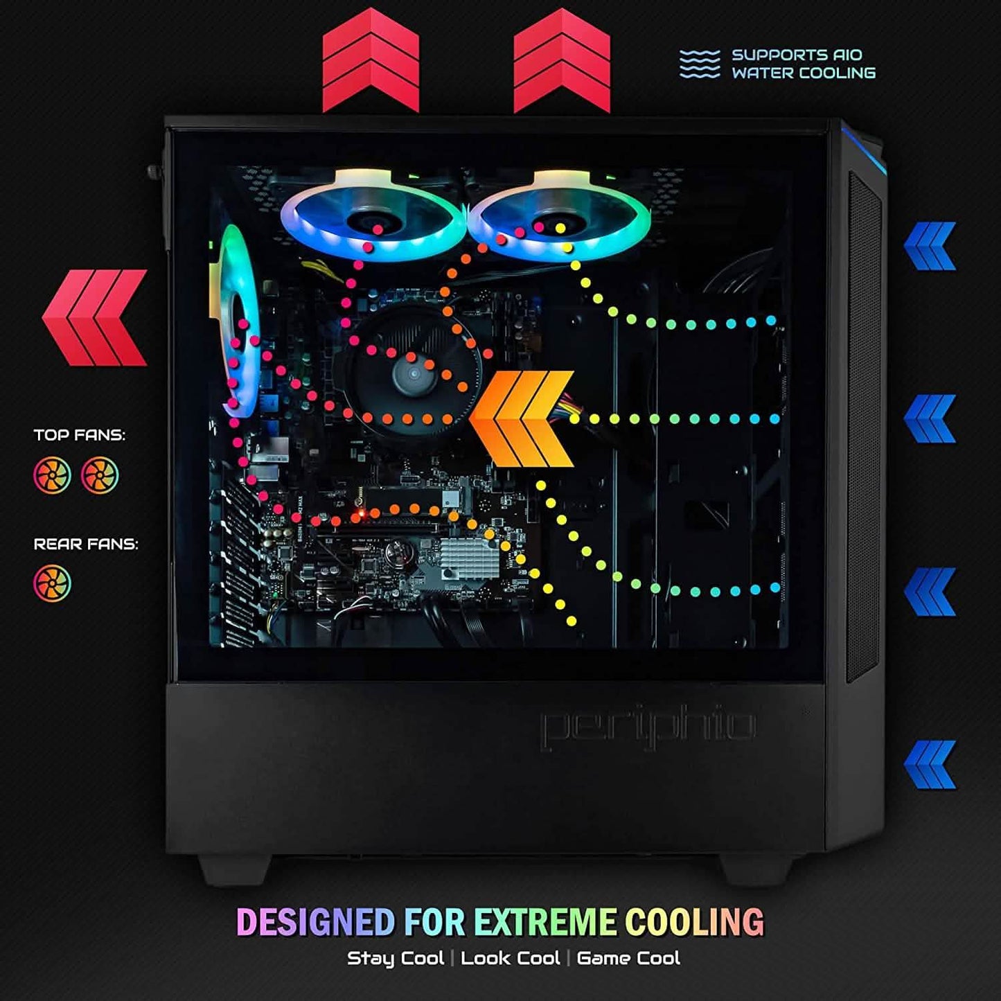 Periphio Reaper Gaming PC Computer 16GB DDR4 RAM 240GB SSD + 1TB HDD (Refurbished) DailySale