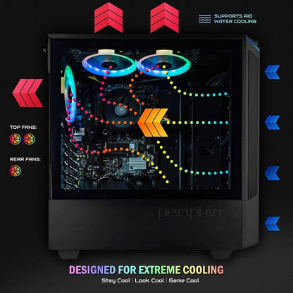 Periphio Reaper Gaming PC Computer 16GB RAM 500GB SSD (Refurbished) DailySale