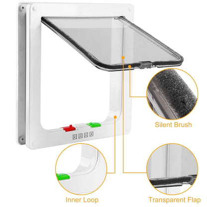 Pet 4 Way Locking Quiet Flap Door DailySale