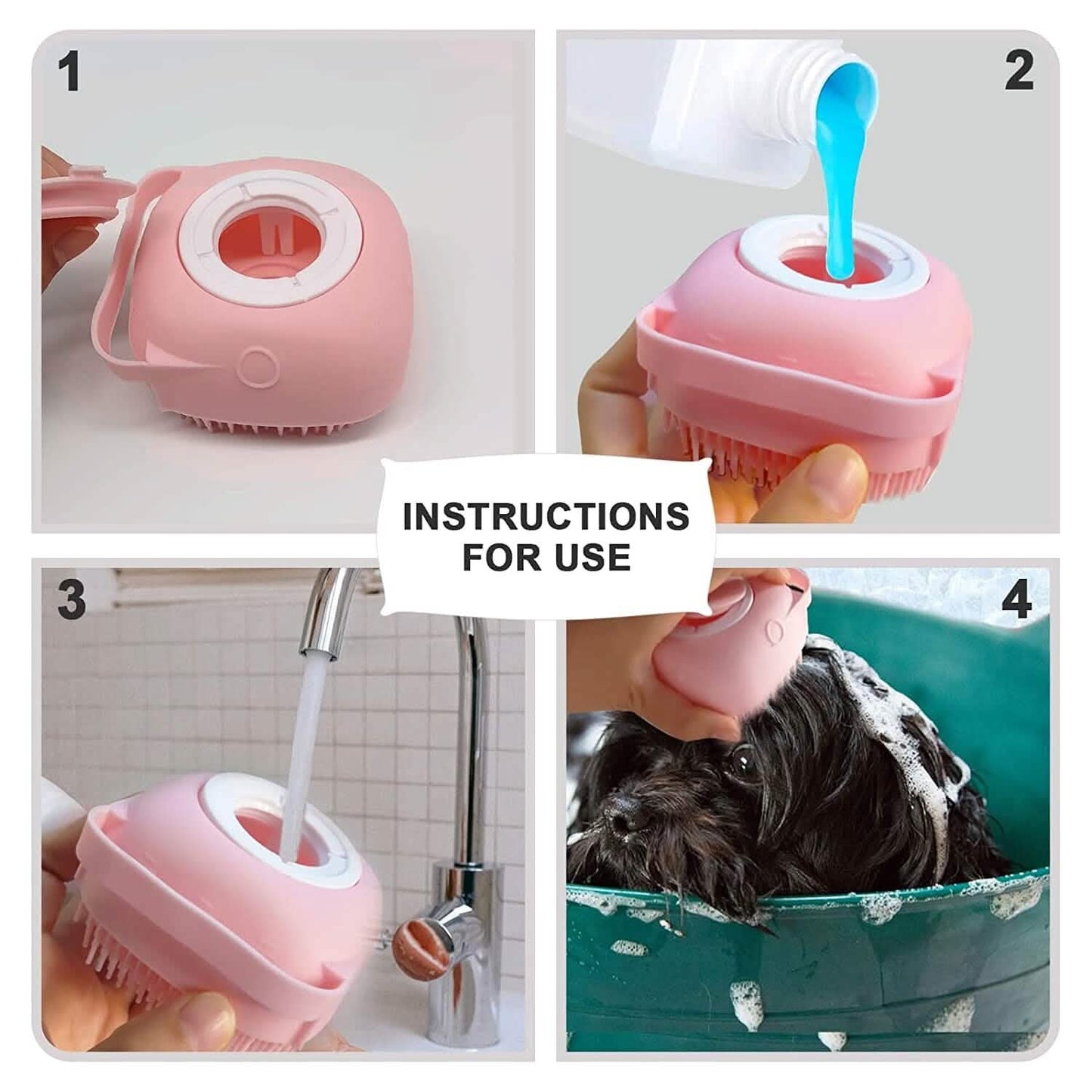Pet Bath Brush Dog Scrubber DailySale