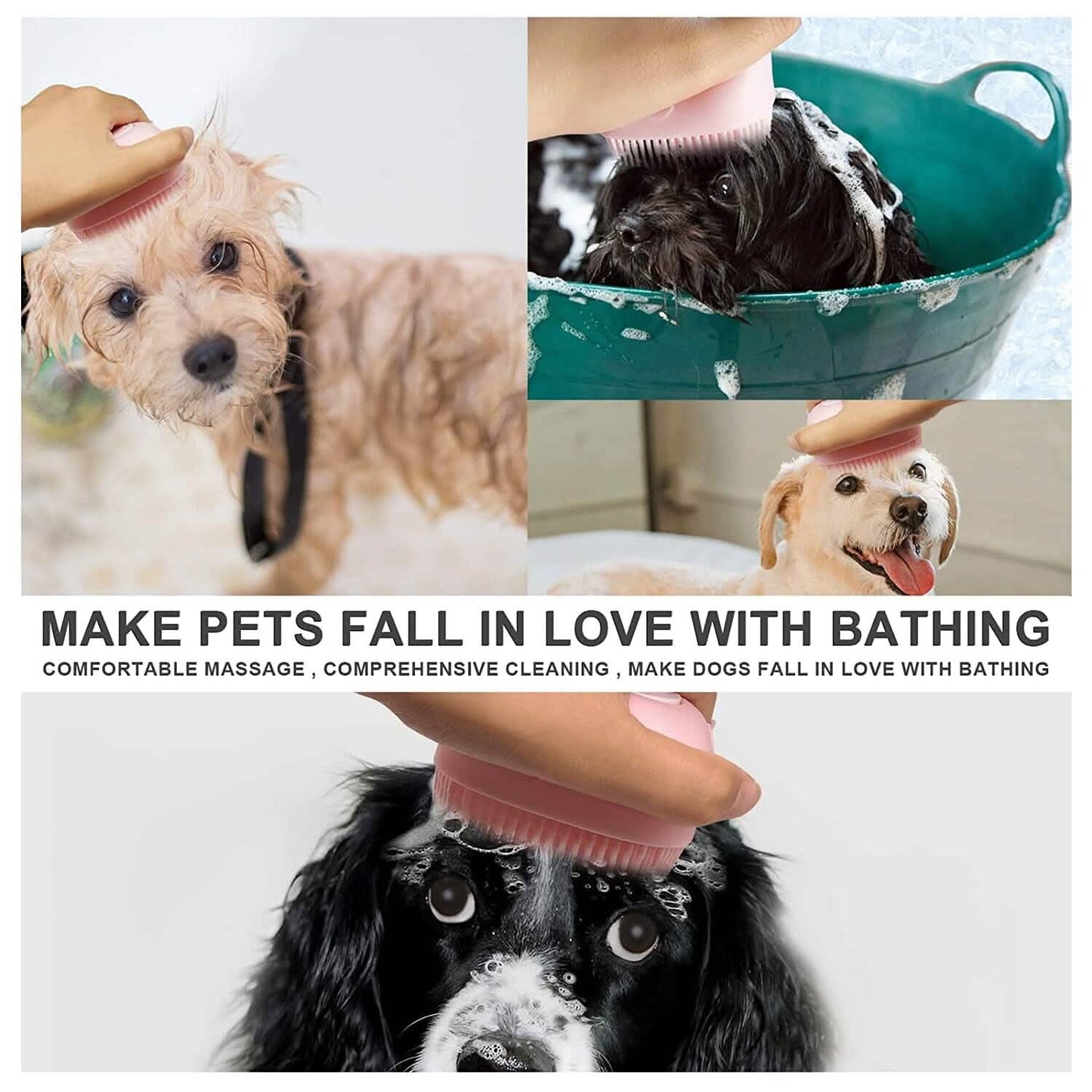 Pet Bath Brush Dog Scrubber DailySale