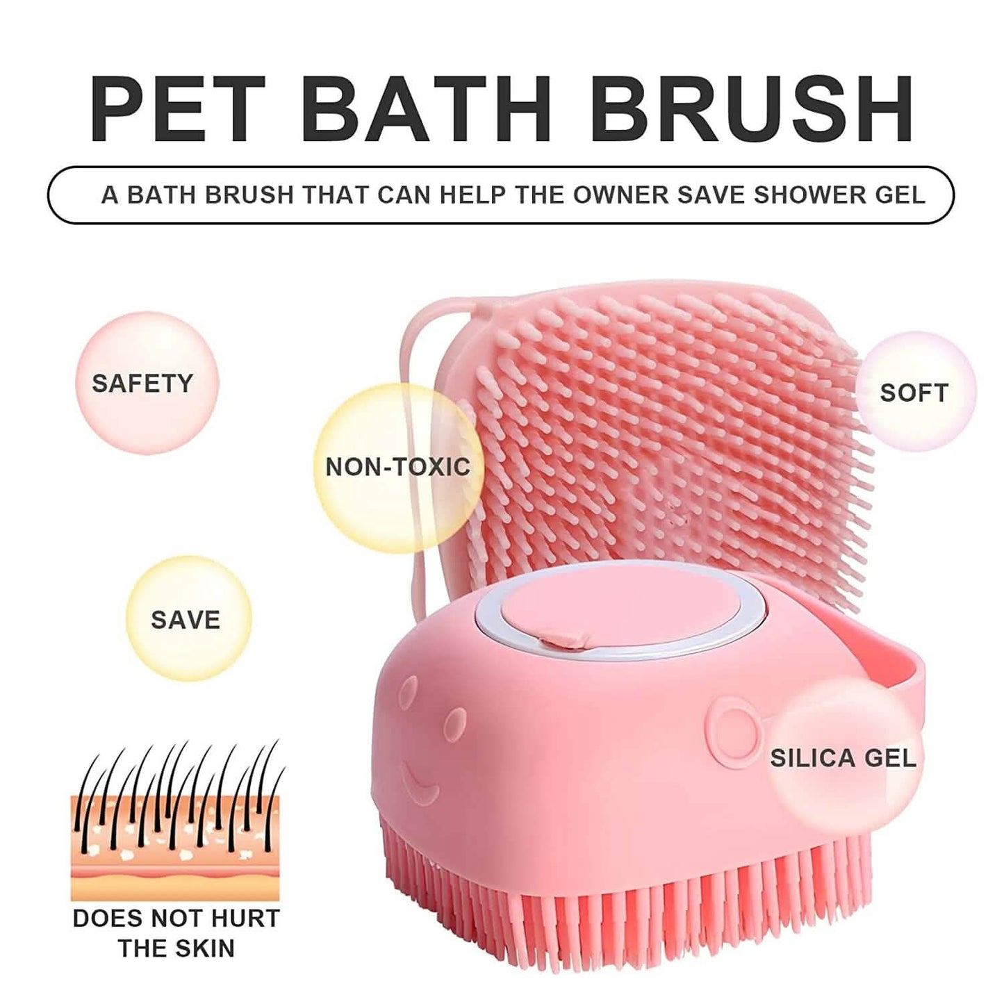 Pet Bath Brush Dog Scrubber DailySale