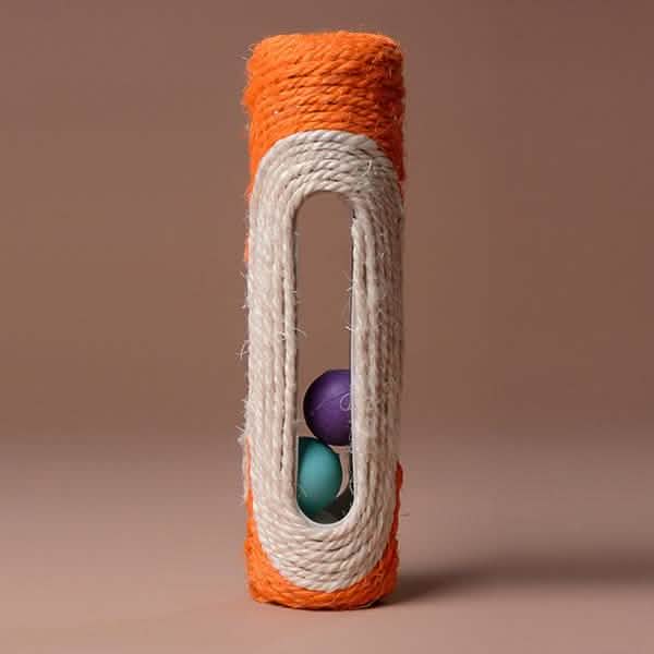Pet Cat Rolling Sisal Scratching Post Trapped With 3 Ball Training Novely Toy DailySale