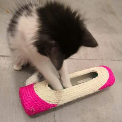 Pet Cat Rolling Sisal Scratching Post Trapped With 3 Ball Training Novely Toy DailySale