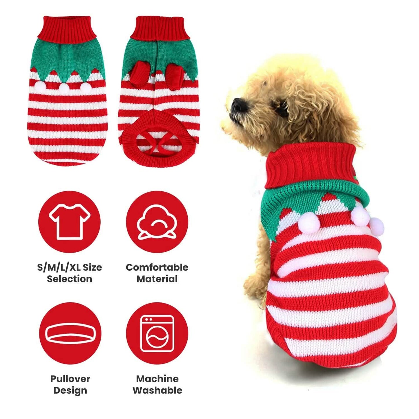 Pet Christmas Turtleneck Sweater DailySale